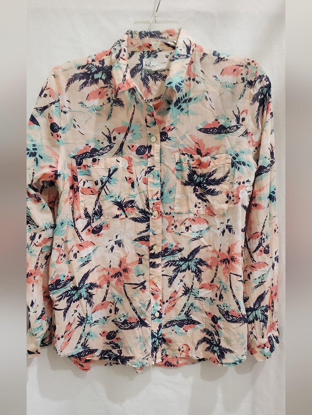 Gap Boyfriend Fit M Button Down Cotton Blouse